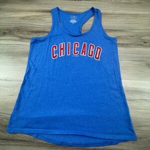 Womens Blue Chicago Baseball Tank Top 5th & Ocean Size M